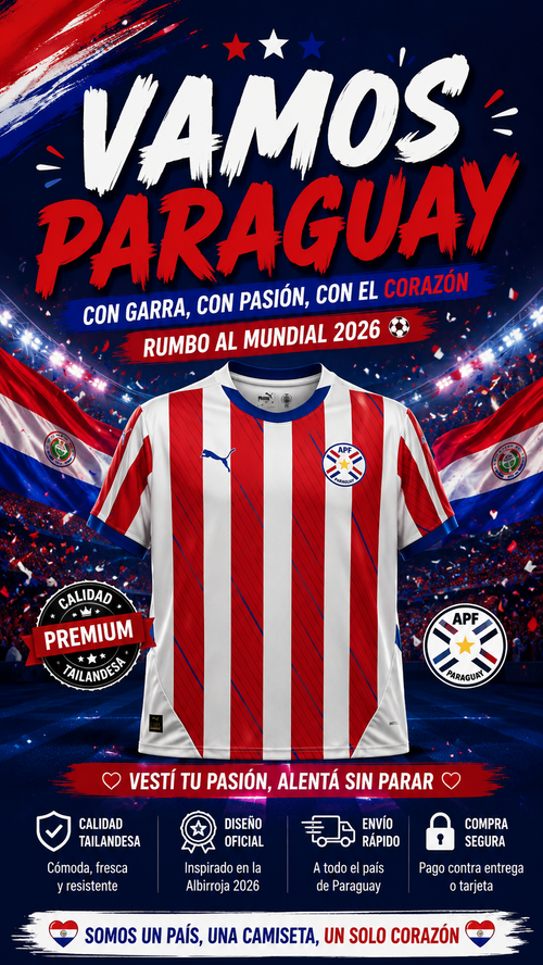 Camiseta de Paraguay Calidad Tailandesa